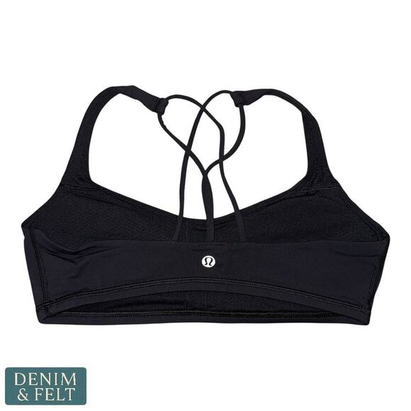 Lululemon Free To Be Bra Wild Black Strappy Back Yoga Sports Bra Size 8 - Picture 9 of 13